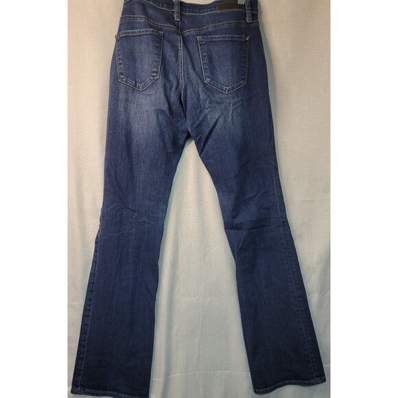 DKNY Womens Ave B Slim Boot Jeans 8X32 Blue Denim Light Distress - Picture 6 of 10